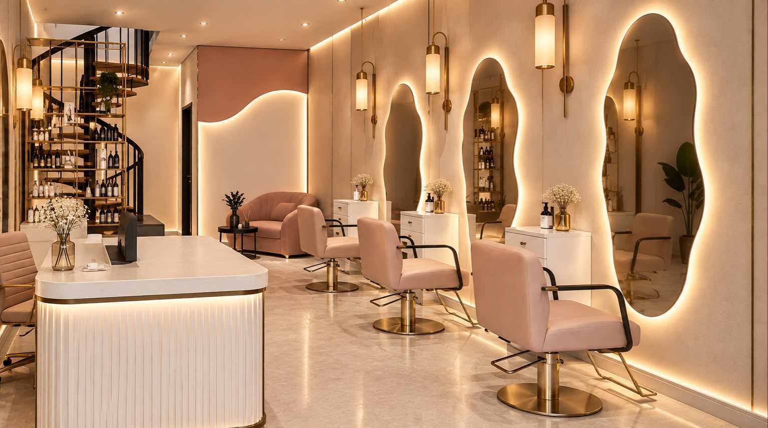 Elegant interior of Aura Elevate Studios in Kiwale